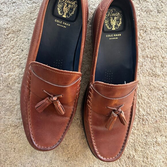 Men\'s brown leather Cole Haan tassel loafers (10.5) main image 7